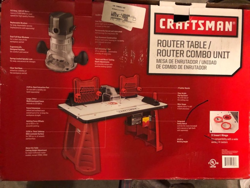 Craftsman Router Table (Brand new)
